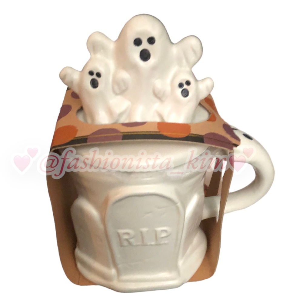 Ghost RIP mug with topper new with tags